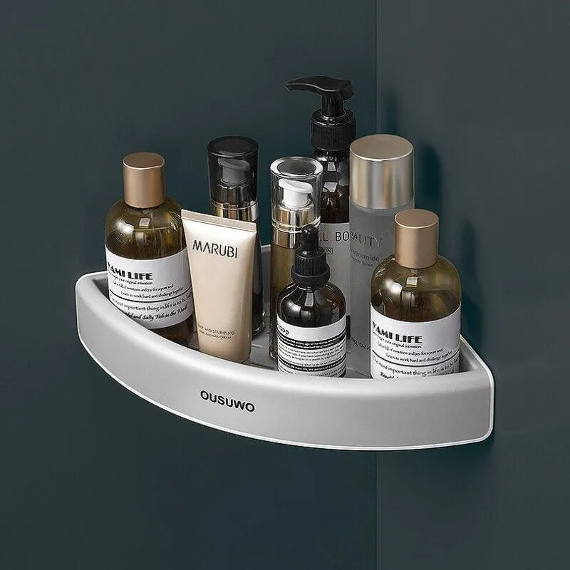 Corner Space-Saving Bathroom Organizer: Stylish and Secure Caddy Solution