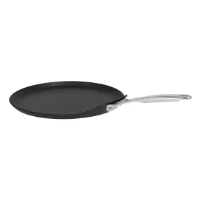 CRISTEL 11" Non-Stick coating Crepe Pan, Castel'Pro Ultralu collection, with anodized aluminum, 3-Ply construction, Brushed Finish, Dishwasher oven safe, all hobs   induction