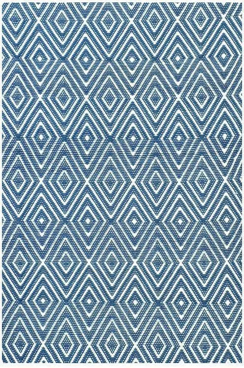 Dash & Albert Diamond Denim/White Indoor/Outdoor Rug