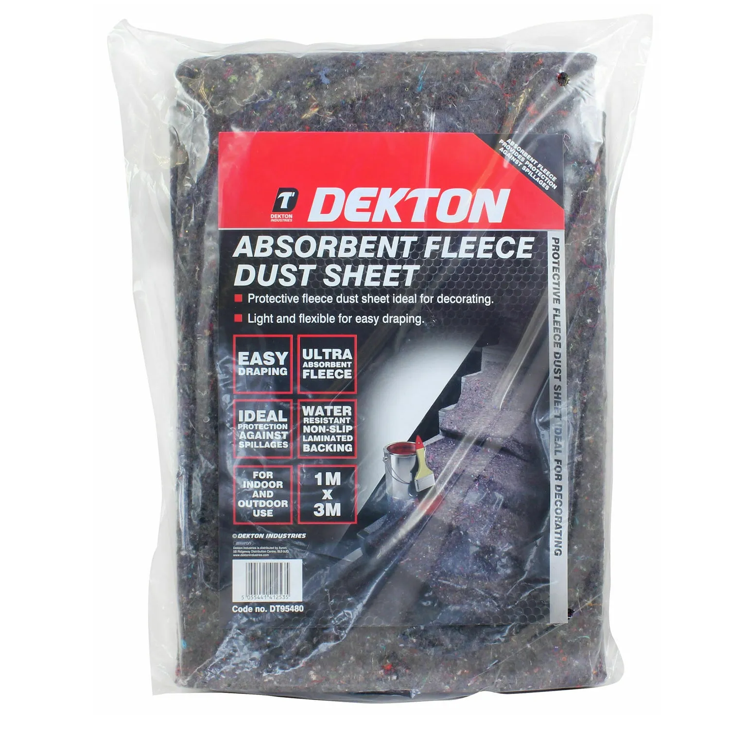 Dekton Absorbent Fleece Dust Sheet 1m X 3m