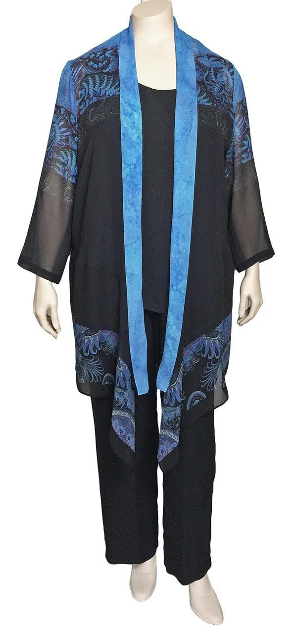 Dressori Silk Print Duster Jacket