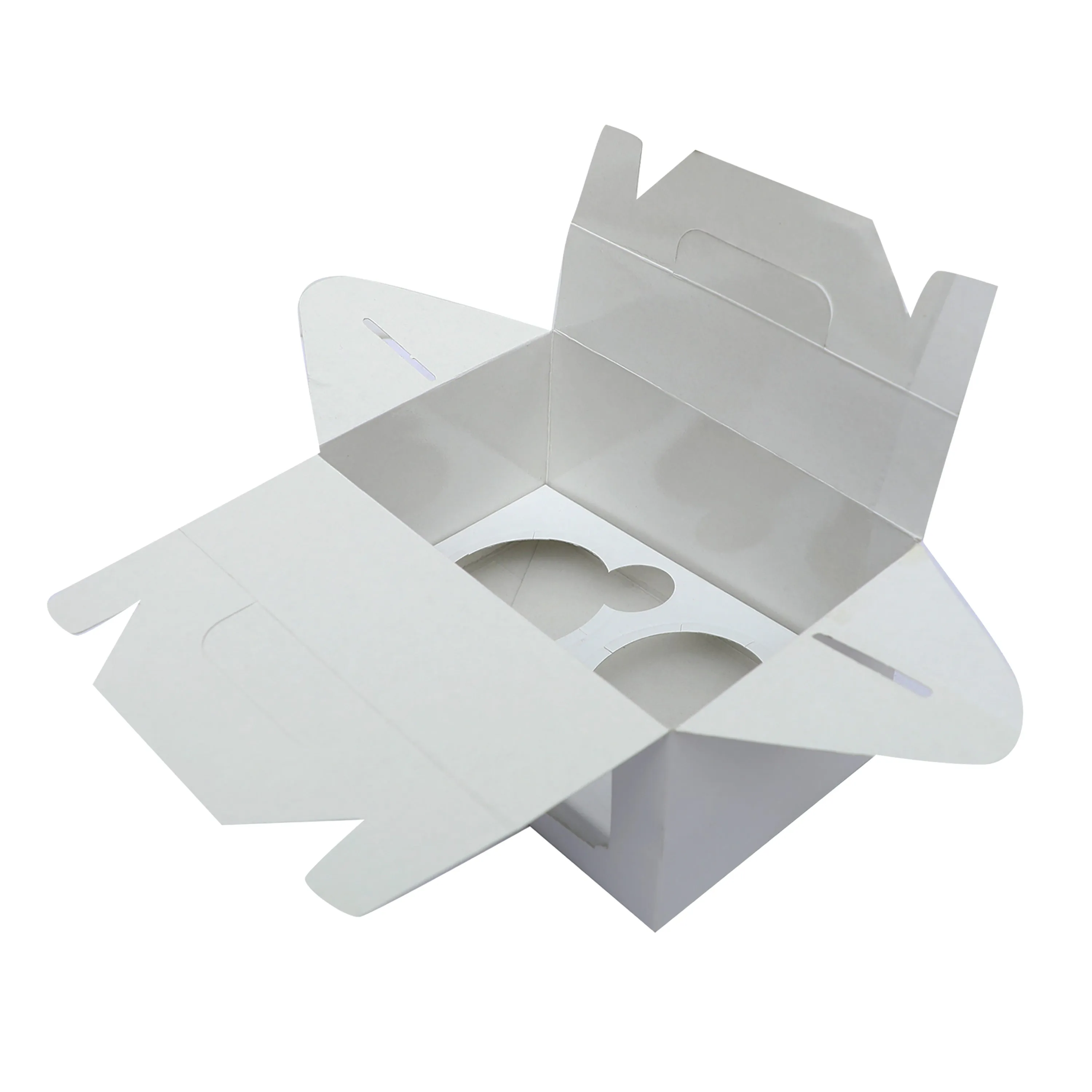 Esslly White Cupcake Boxes with Inserts - Pack of 25