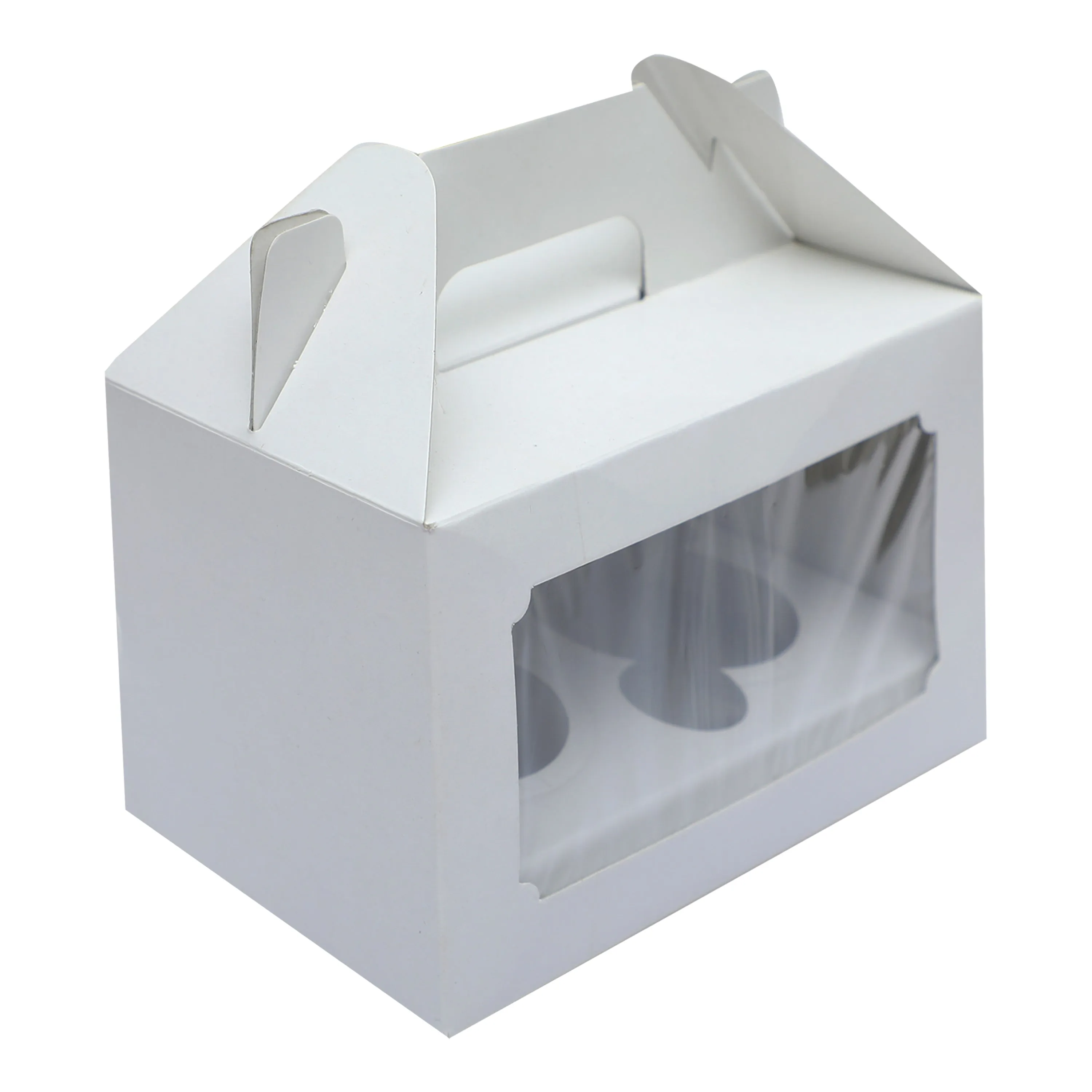 Esslly White Cupcake Boxes with Inserts - Pack of 25