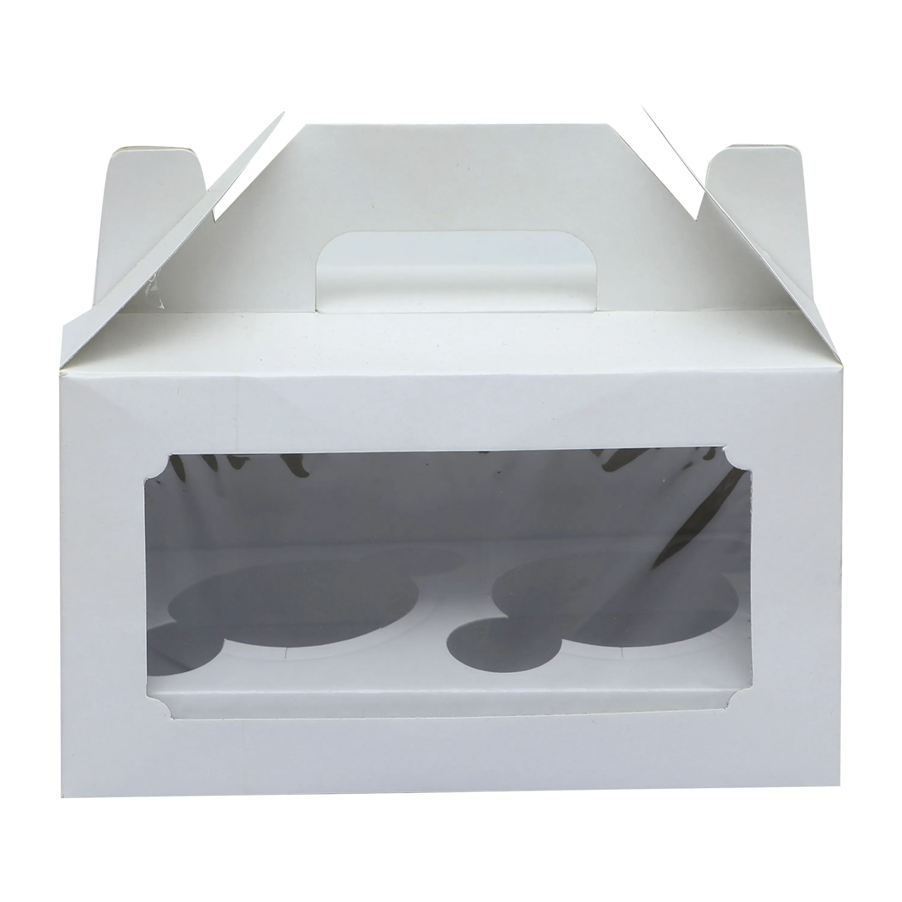 Esslly White Cupcake Boxes with Inserts - Pack of 25