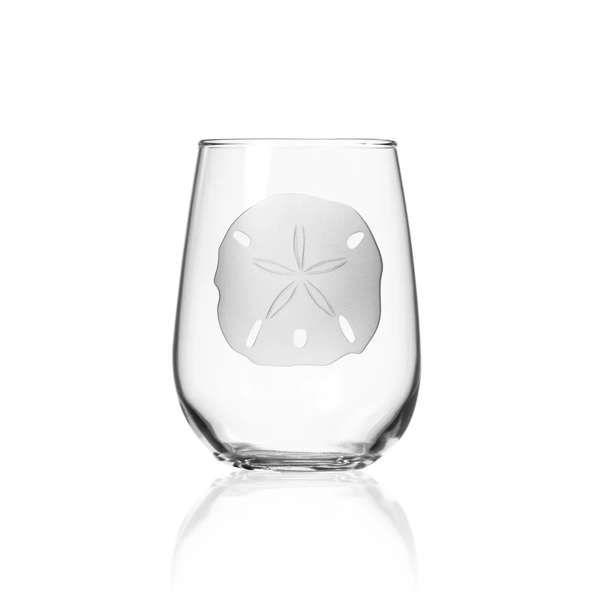 Etched Stemless Wine Glass