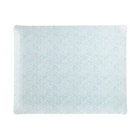 Fabric Tray Large Basketweave Aqua