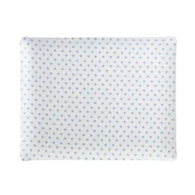 Fabric Tray Large Heart Blue