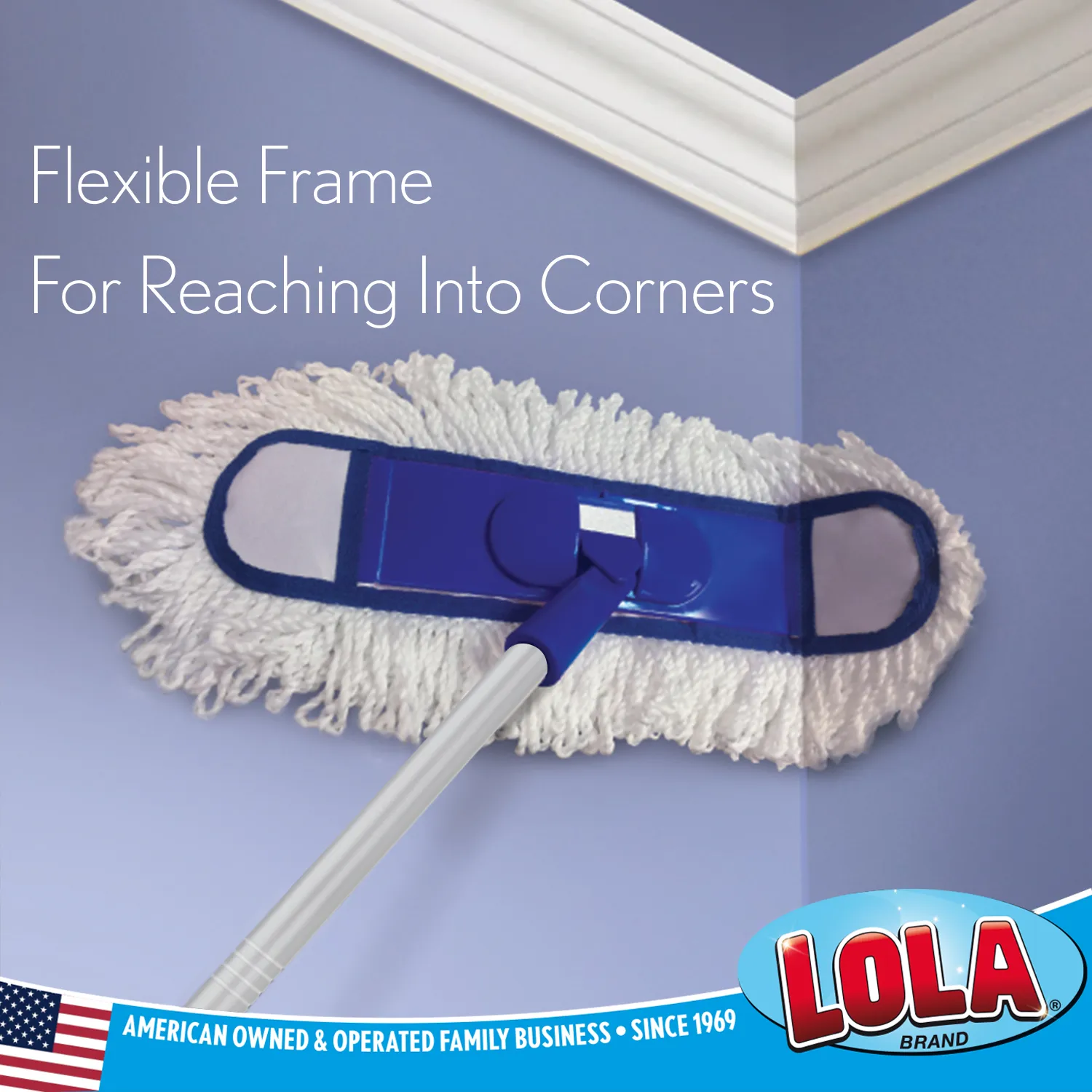 Flexible Dust Mop w/ 4 Piece Handle