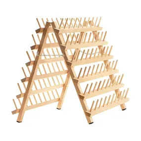 Foldable Wooden Thread Rack: Holds 120 Spools