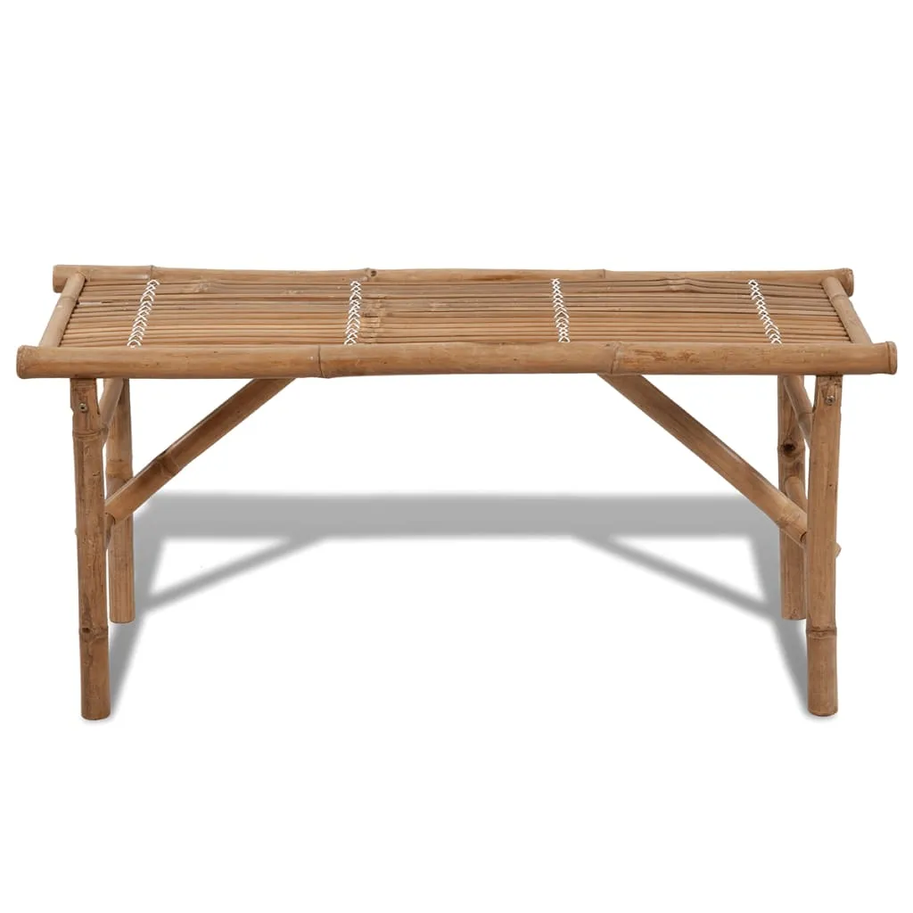 Folding Patio Bench 46.5" Bamboo