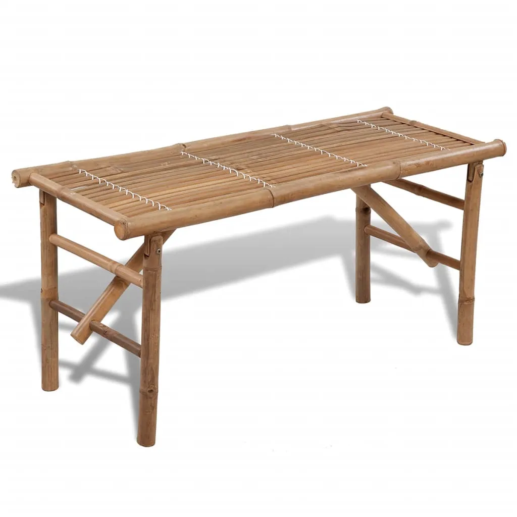 Folding Patio Bench 46.5" Bamboo