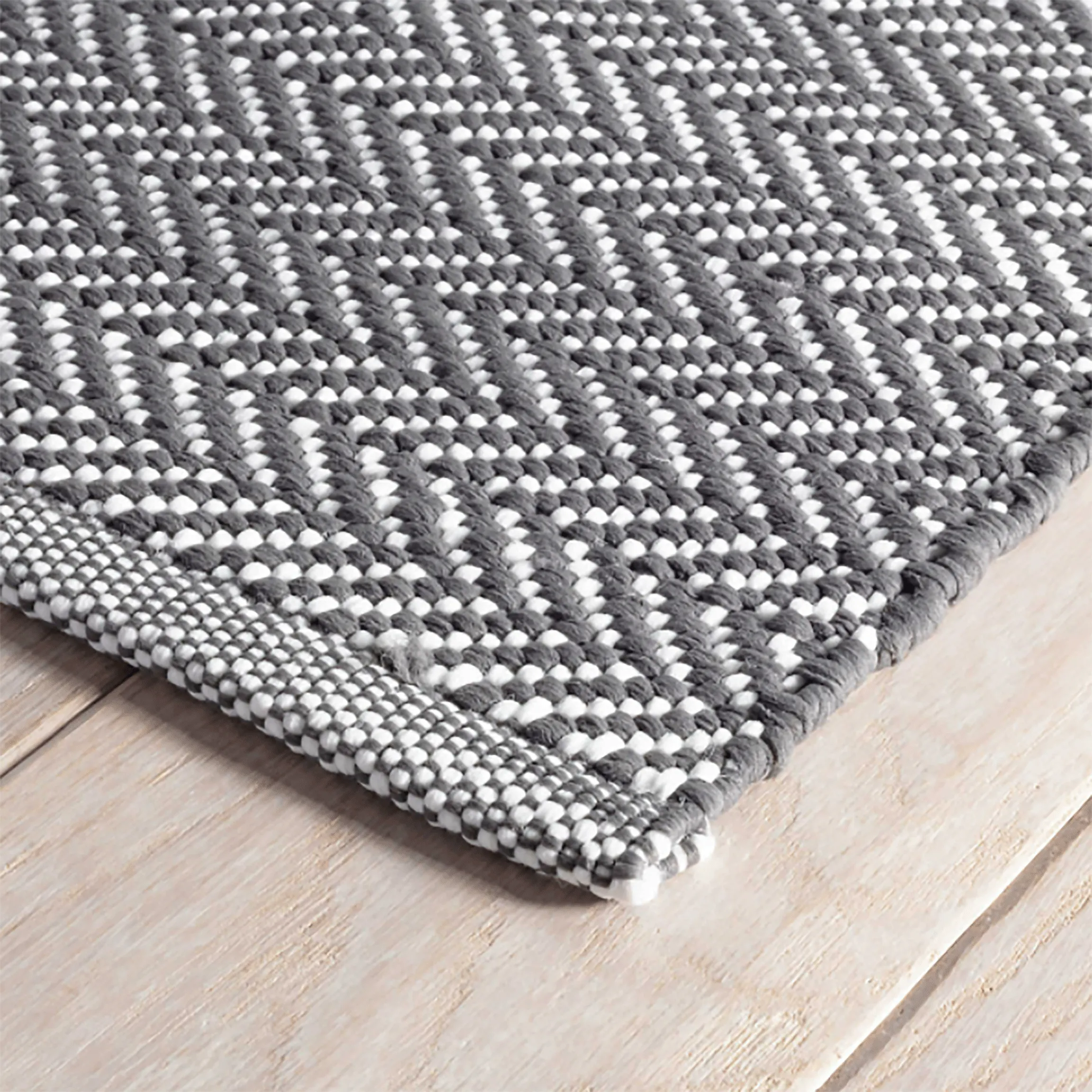 Herringbone Shale/White Indoor/Outdoor Rug