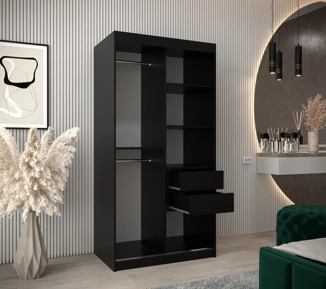 Larvik III Sliding Door Wardrobe 100cm