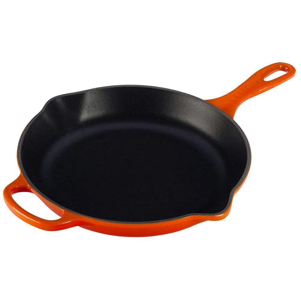 Le Creuset 10.25″ Enameled Cast Iron Signature Round Skillet with Handle