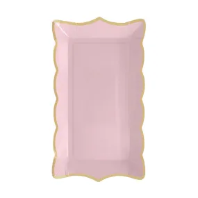 Light Pink Rectangular Trays, 9 Inches, 4 Count