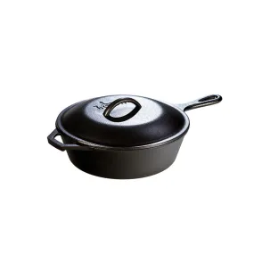 Lodge 3.2 Quart Cast Iron Covered Deep Skillet