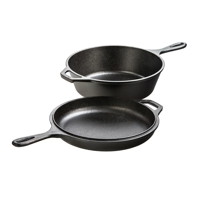 Lodge Logic Cast Iron Skillet Set 10 in. 3.2 qt Black