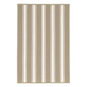 Maysville Stripe Khaki Woven Indoor/Outdoor Custom Rug