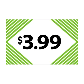 Merchandising Fixture - $3.99 Retail Tag 25 Per Pack 978350