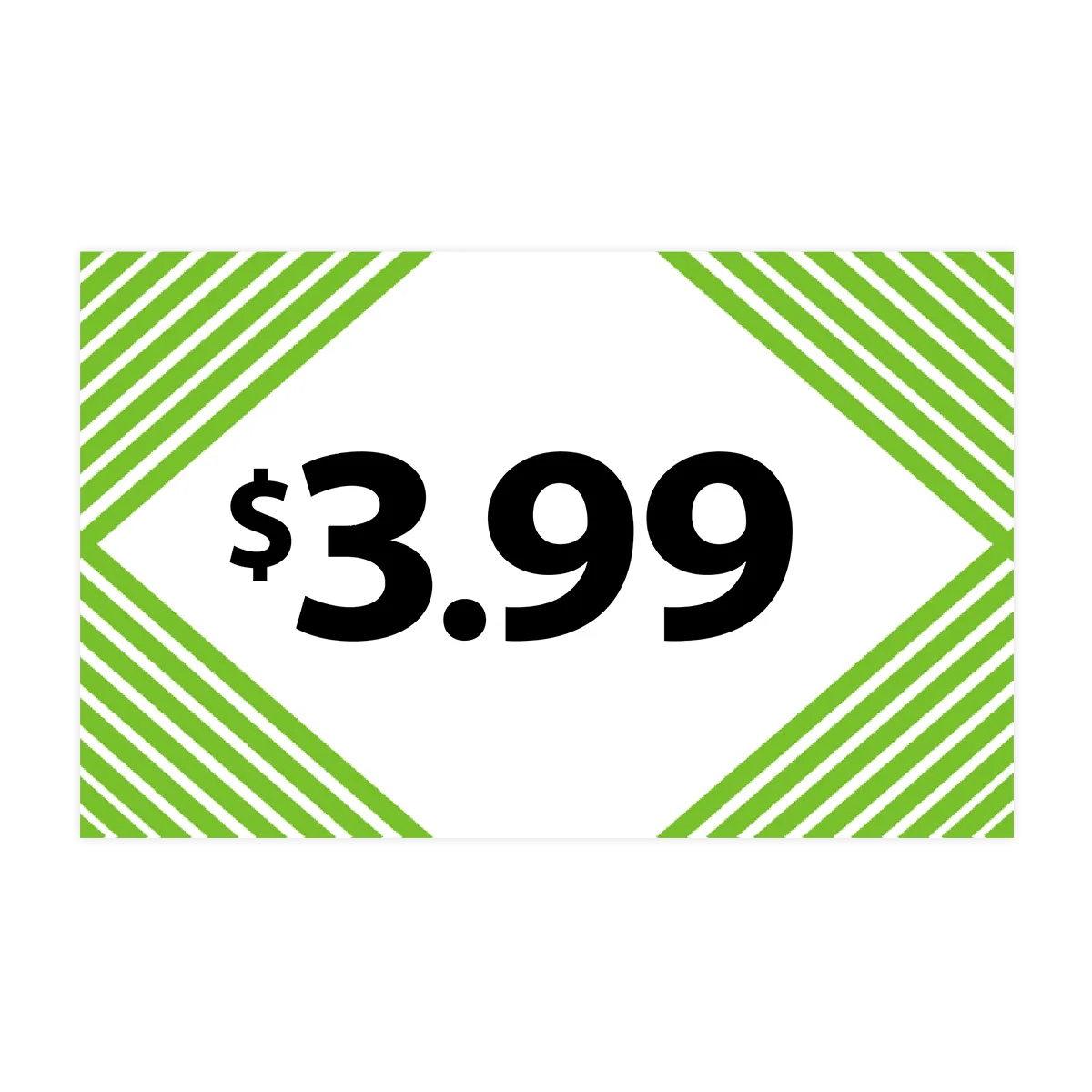 Merchandising Fixture - $3.99 Retail Tag 25 Per Pack 978350