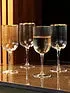 Mikasa Sorrento 4-Piece Crystal White Wine Glass Set, 400ml