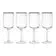 Mikasa Sorrento 4-Piece Crystal White Wine Glass Set, 400ml