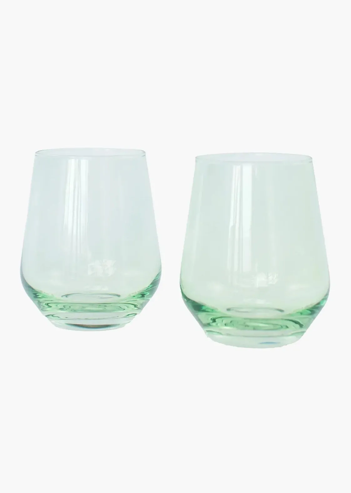 Mint Green Stemless Wine Glasses