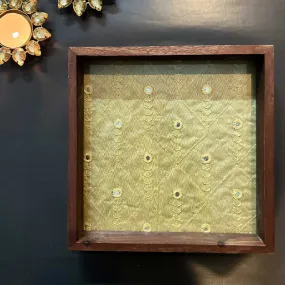 Mirror Work Golden Multi Use Tray