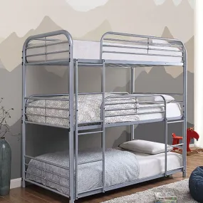 Opal Ii Silver Twin Triple Decker Bed