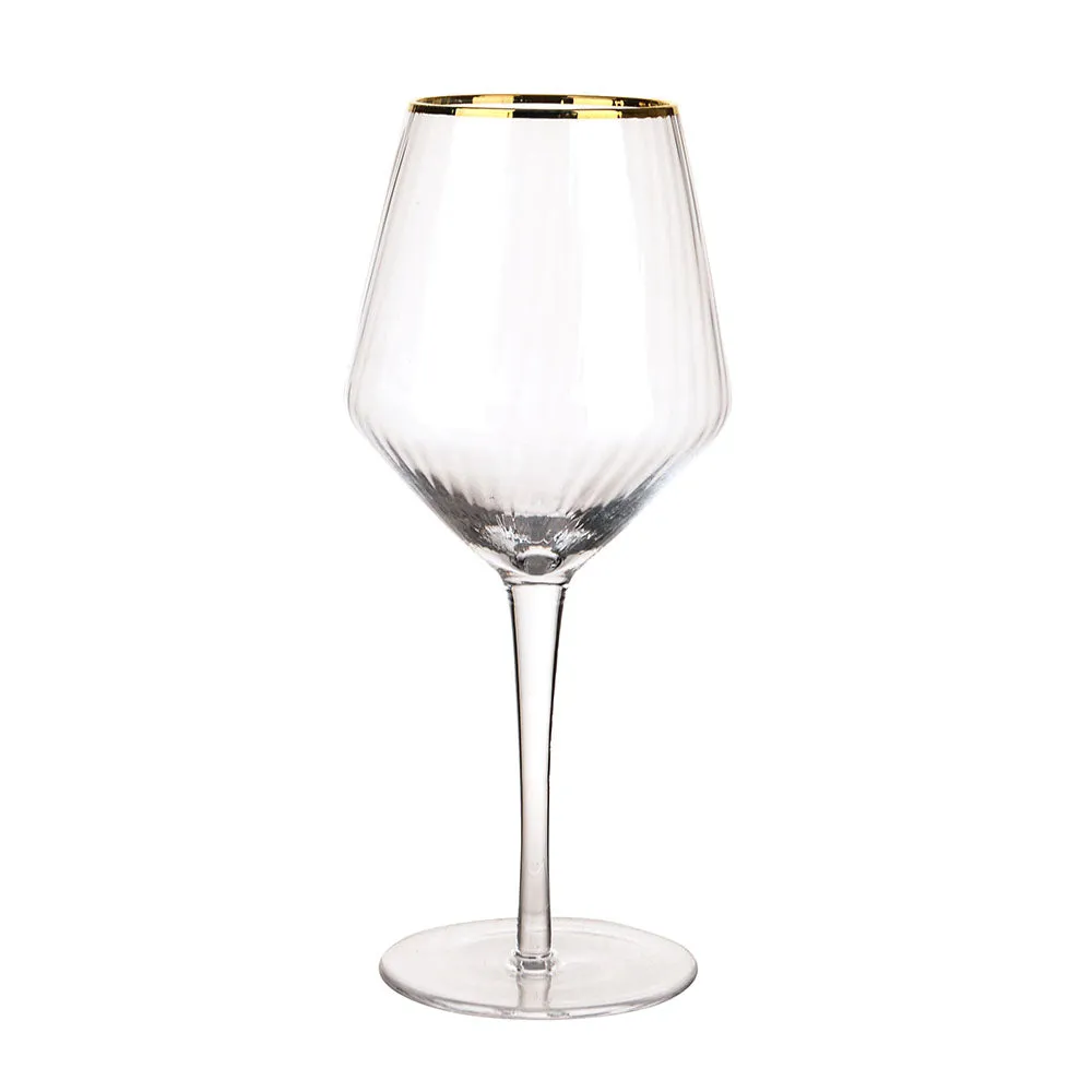 Optic Wine Glass with Gold Rim 720ml