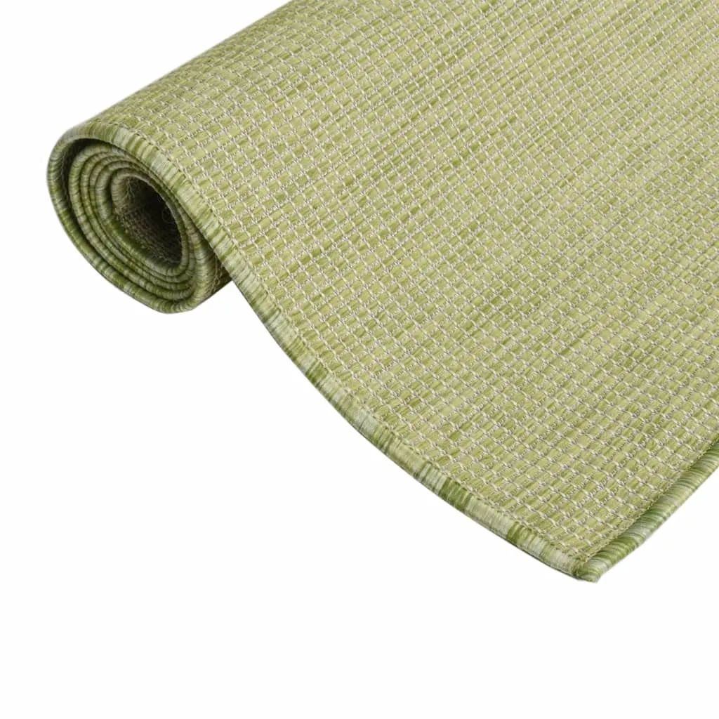 Outdoor Flatweave Rug 140x200 cm Green