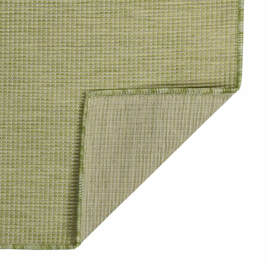 Outdoor Flatweave Rug 140x200 cm Green