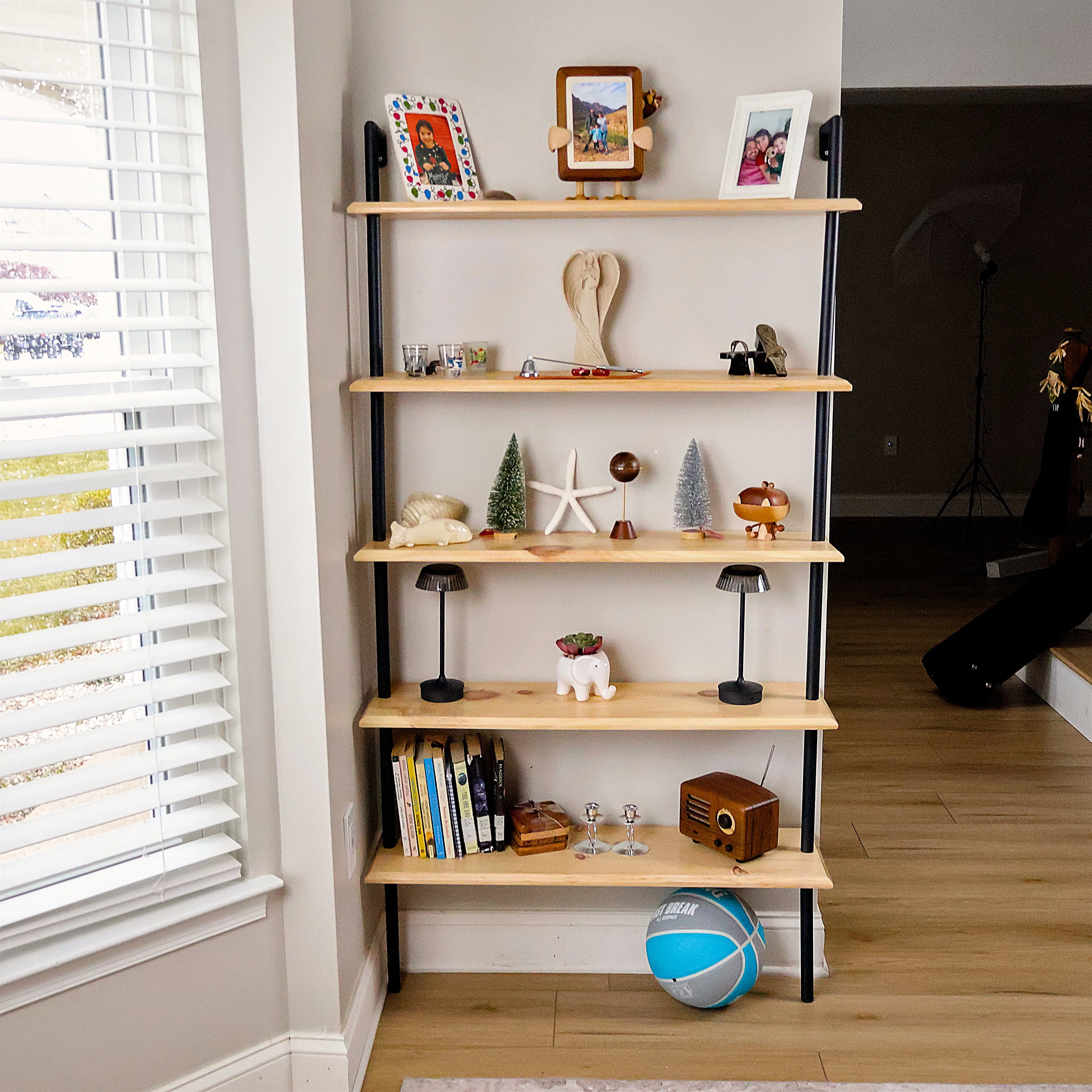 Panena Floating Ladder Bookcase/Bookshelf