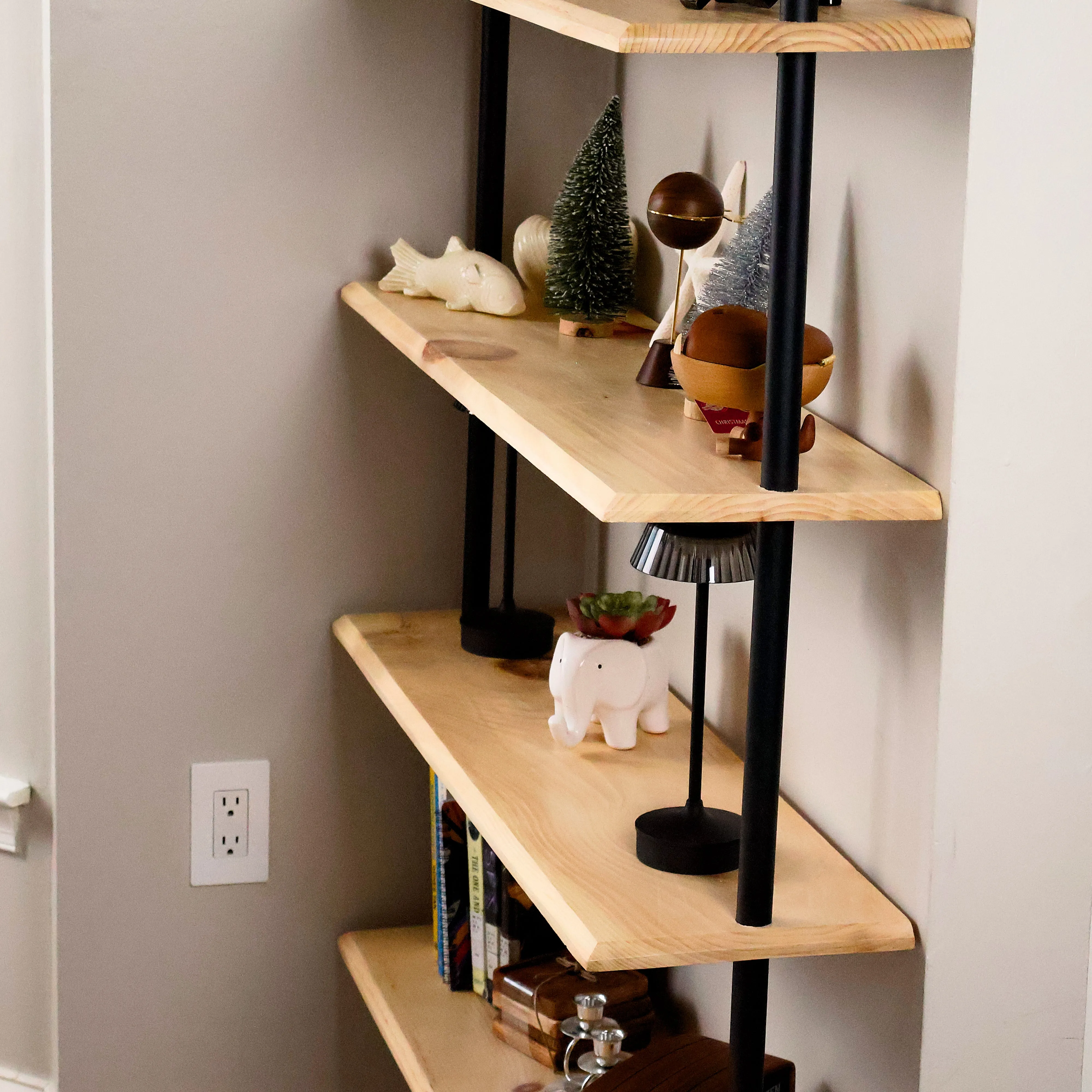 Panena Floating Ladder Bookcase/Bookshelf