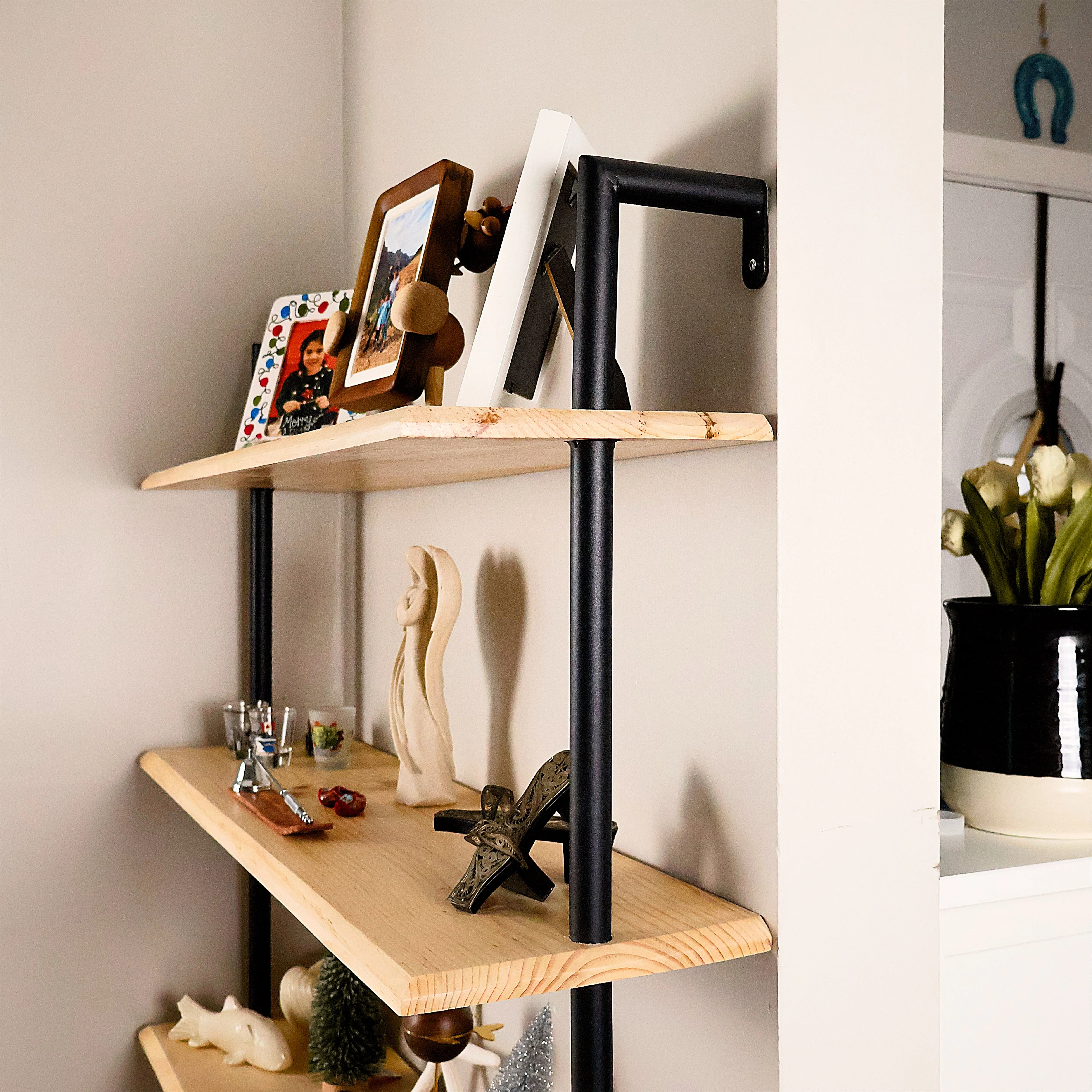 Panena Floating Ladder Bookcase/Bookshelf