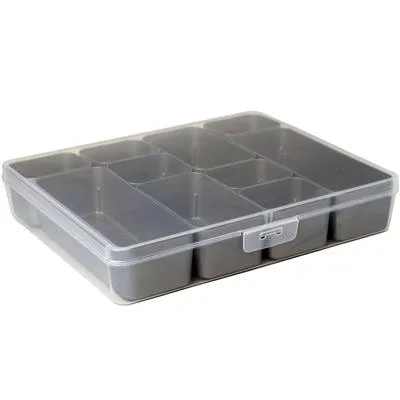 Q-Line Storage Box With 10 Baskets 3.6L - Transparent Metallic