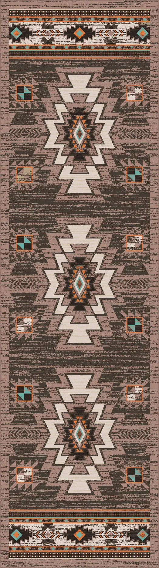 "Barrel - Worn Saddle" Southwestern Area Rugs - Choose from 6 Sizes!