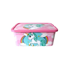 Rainbow Unicorn Storage Click Box 13ltr