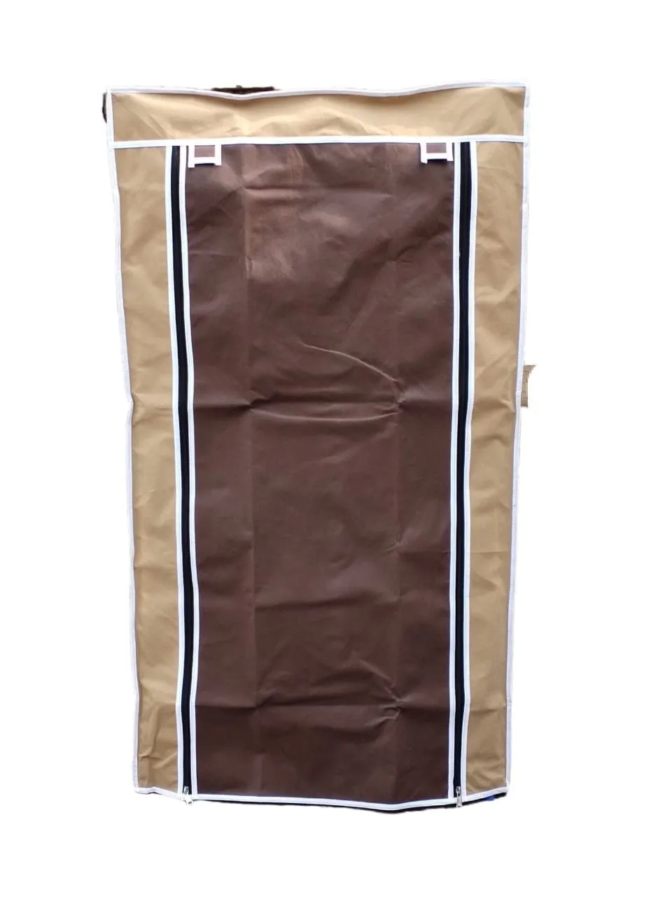 SAIWAY Non Woven Fabric Cover/Zipper Cover Compatible for 6layer Shoe Rack (Size-L24xW12xH42 Inches) Assorted Colour (6L-BROWN)