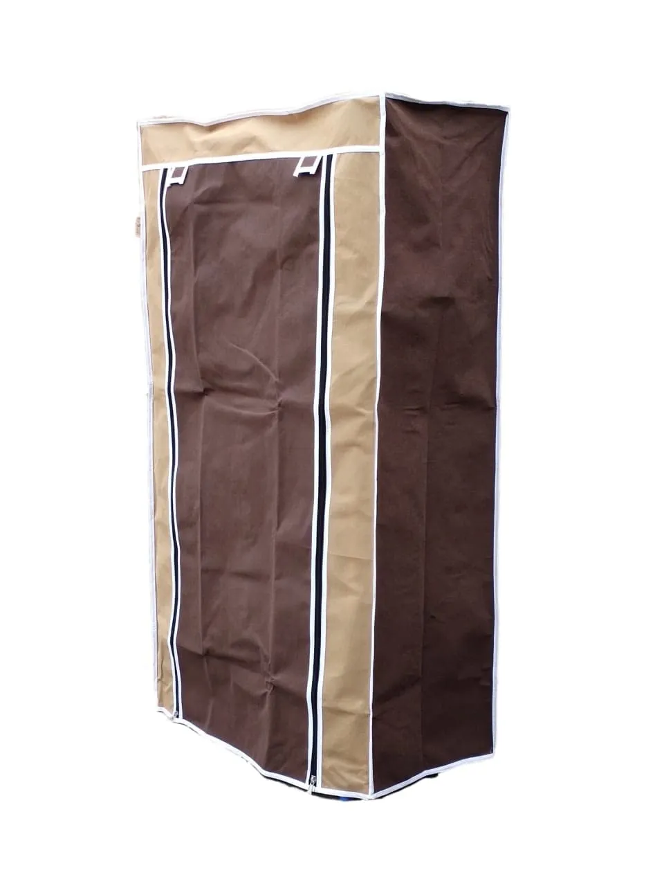 SAIWAY Non Woven Fabric Cover/Zipper Cover Compatible for 6layer Shoe Rack (Size-L24xW12xH42 Inches) Assorted Colour (6L-BROWN)