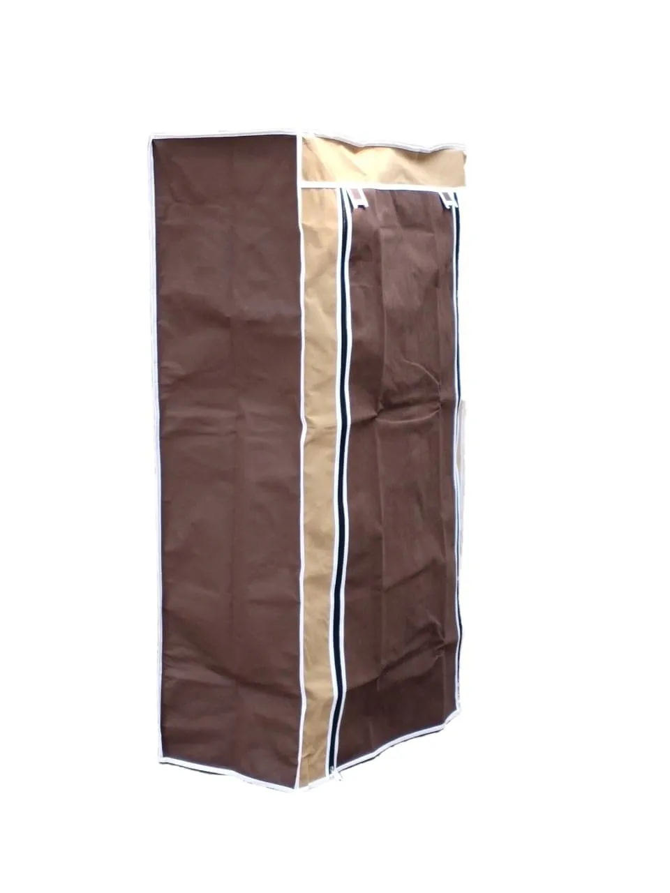 SAIWAY Non Woven Fabric Cover/Zipper Cover Compatible for 6layer Shoe Rack (Size-L24xW12xH42 Inches) Assorted Colour (6L-BROWN)