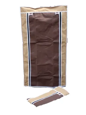 SAIWAY Non Woven Fabric Cover/Zipper Cover Compatible for 6layer Shoe Rack (Size-L24xW12xH42 Inches) Assorted Colour (6L-BROWN)