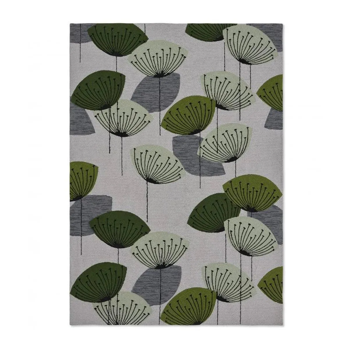 Sanderson 'Dandelion Clocks - Botanical Green' Indoor & Outdoor Rug