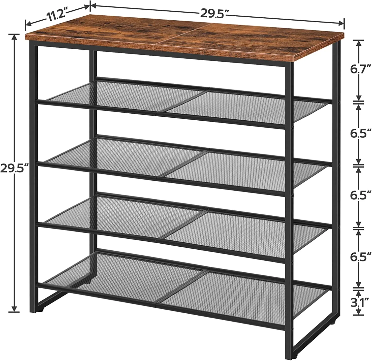 Shoe Rack, 5-Tier Shoe Storage Unit, Shoe Organizer Shelf, Saving Space