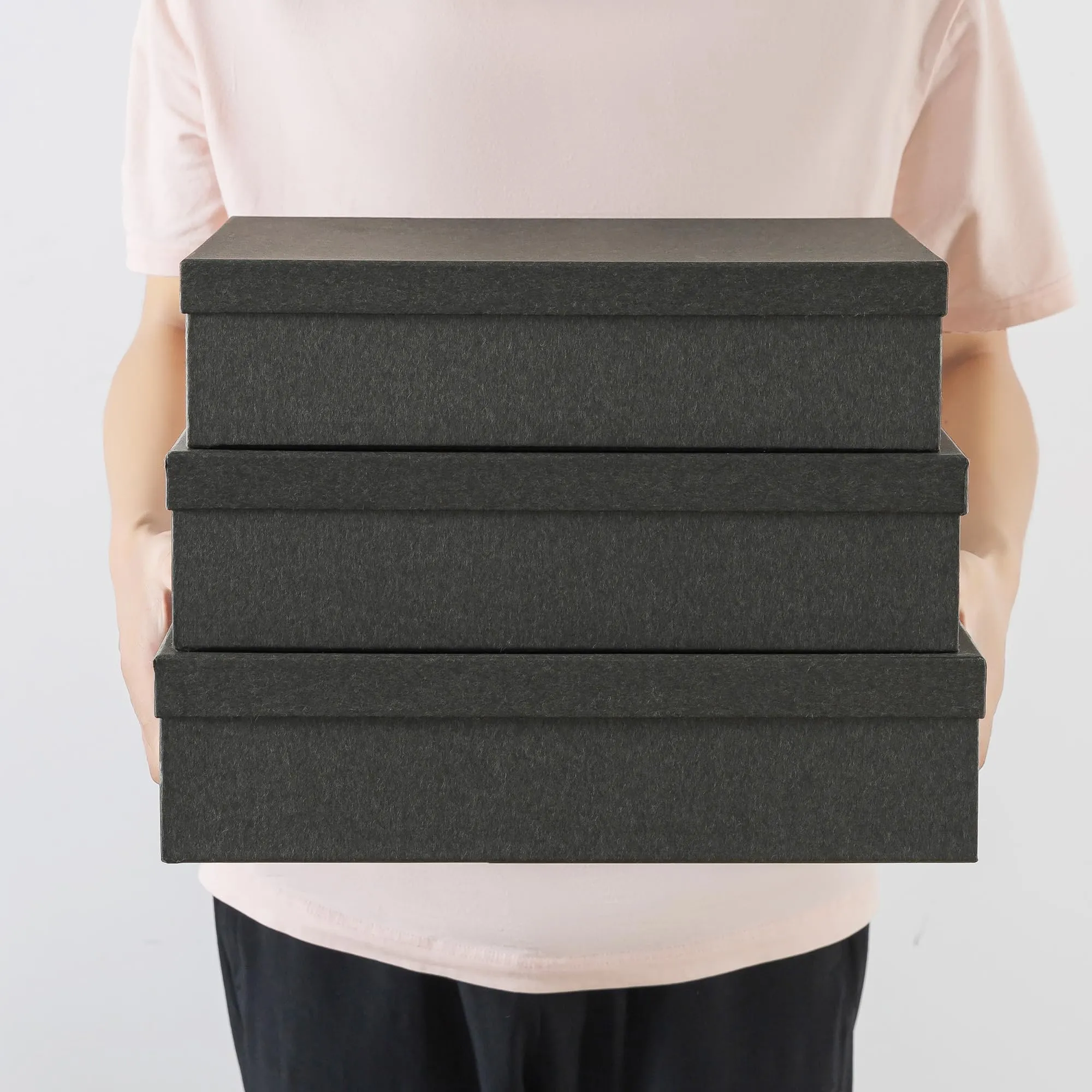 Soul & Lane: Paper Storage Boxes with Lids - from Premium Kraft Paper (Pack of 3)