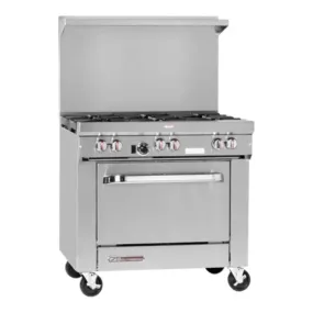 Southbend S36C-2G/T S-Series, Gas Range , 36", 24" 2 Non-Clog Burners With Cabinet Base, 104,000 Btu