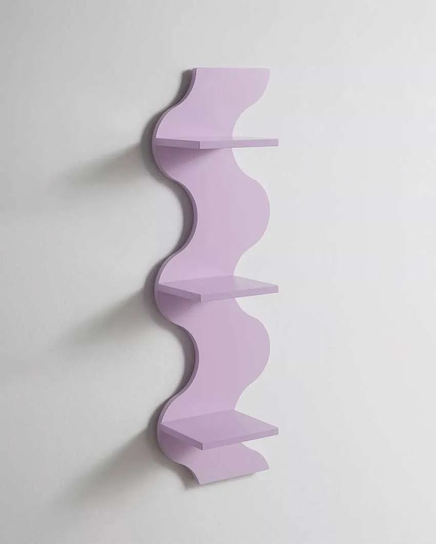 Space Saving Design Creative Squiggle Tower MDF Duco PU Finish Wall Rack | 36 x 14 x 9 inches