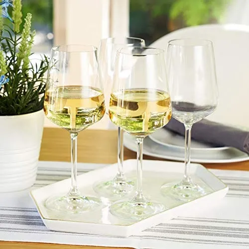 Spiegelau Style White Wine Glasses Set of 4 - European-Made Crystal, Classic Stemmed, Dishwasher Safe, Professional Quality White Wine Glass Gift Set - 15.5 oz