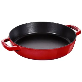 Staub Cast Iron Fry Pan Double Handle, 13-in, Cherry Red