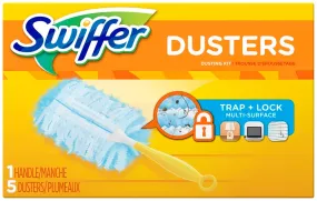 Swiffer 11804 Duster Starter Kit, Fiber Head, Plastic Handle, 6 in L Handle :EA: QUANTITY: 1